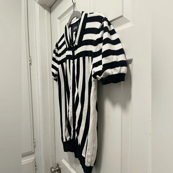 Collectif Lailie Striped 60's Cardigan Black White Buttons - 2X - EUC - Picture 7 of 12